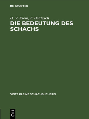 cover image of Die Bedeutung des Schachs